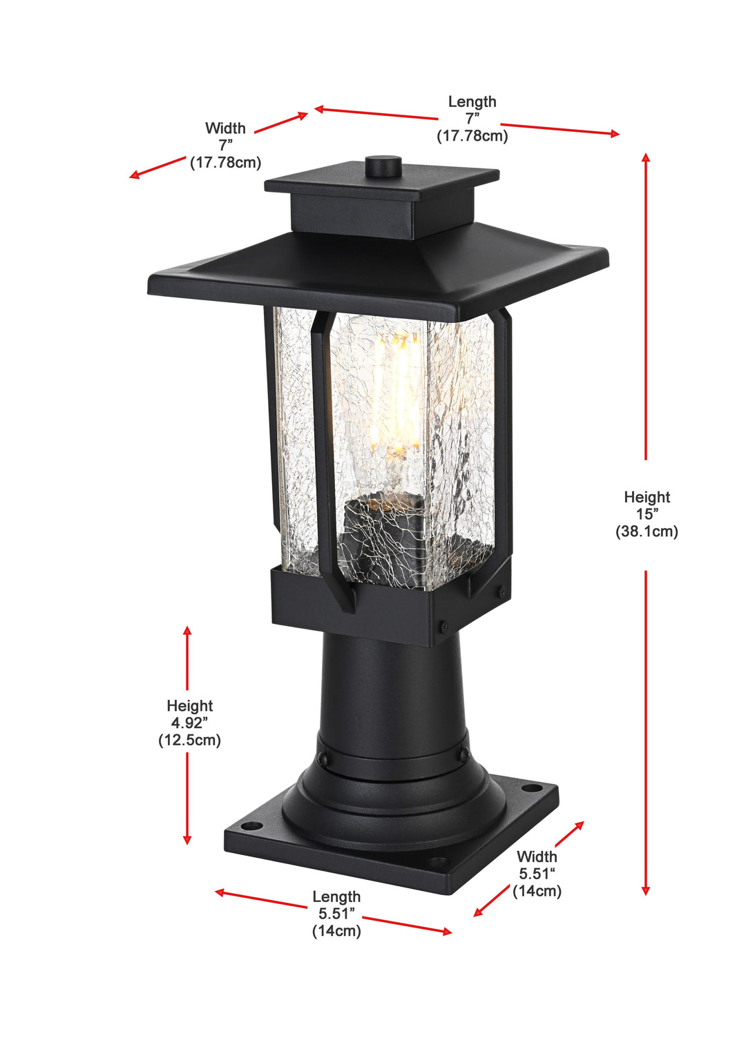 Salem Outdoor Post Light by Elegant - view 7