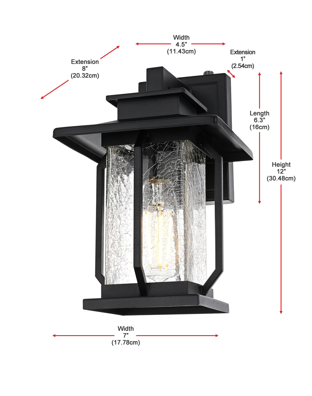 Salem Outdoor Wall Light by Elegant - view 8