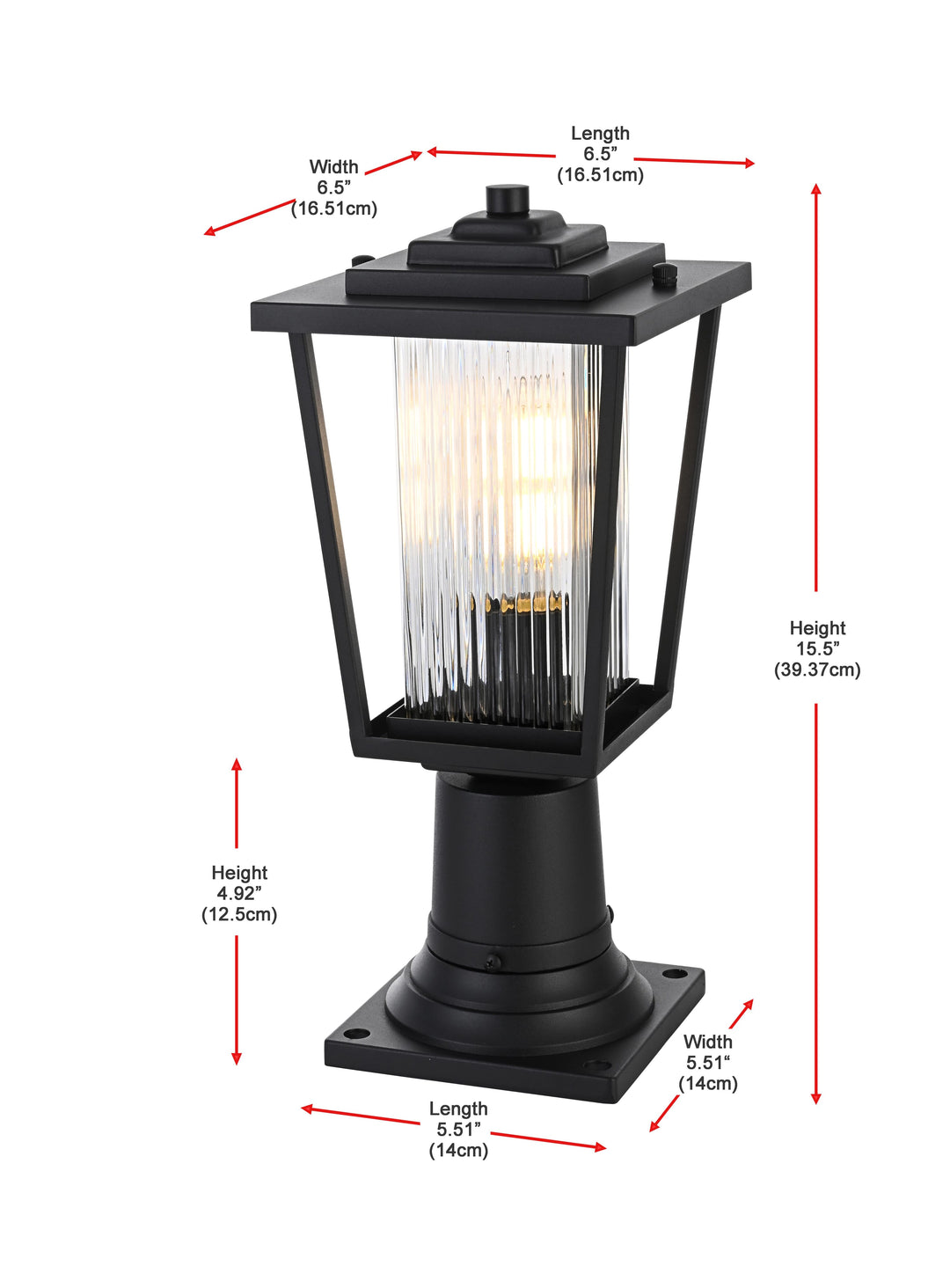 York Outdoor Post Light by Elegant - view 7