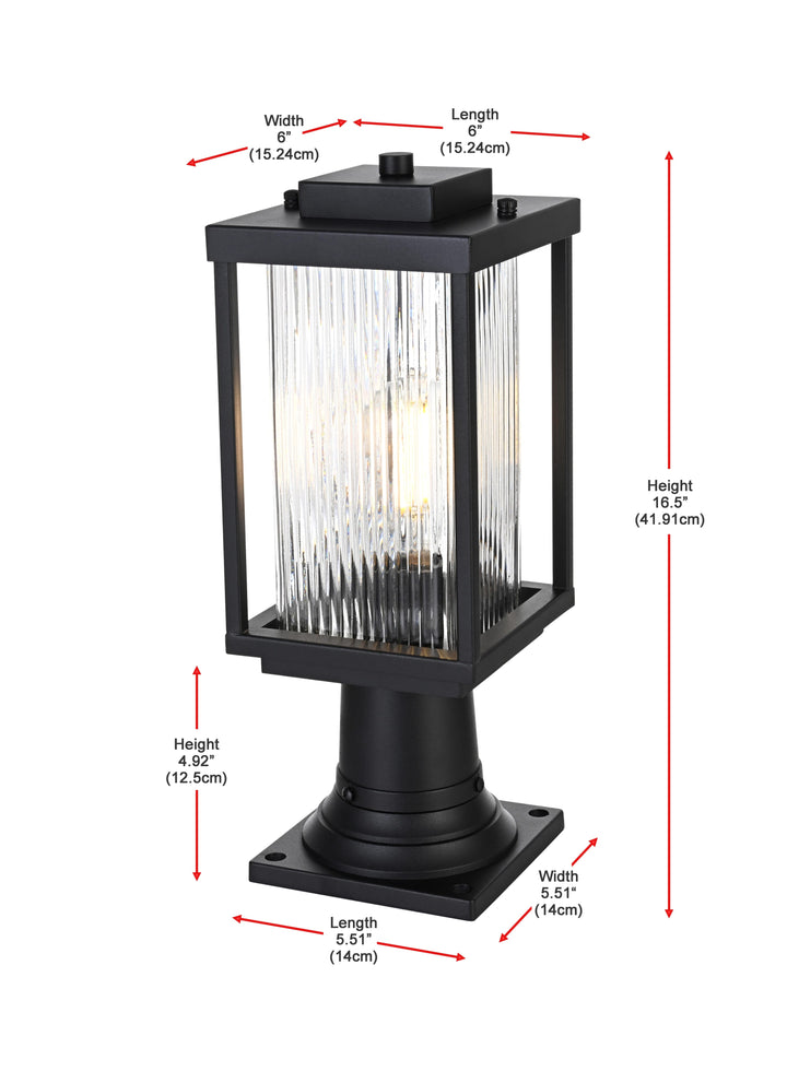 Ludlow Outdoor Post Light by Elegant - view 7