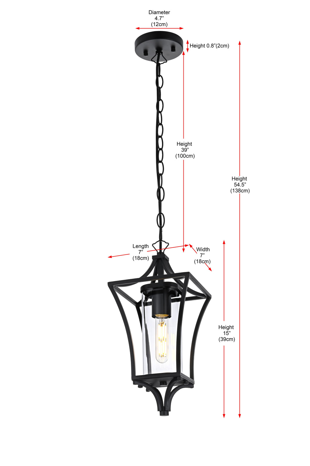 Belgrade Outdoor Pendant by Elegant - view 9