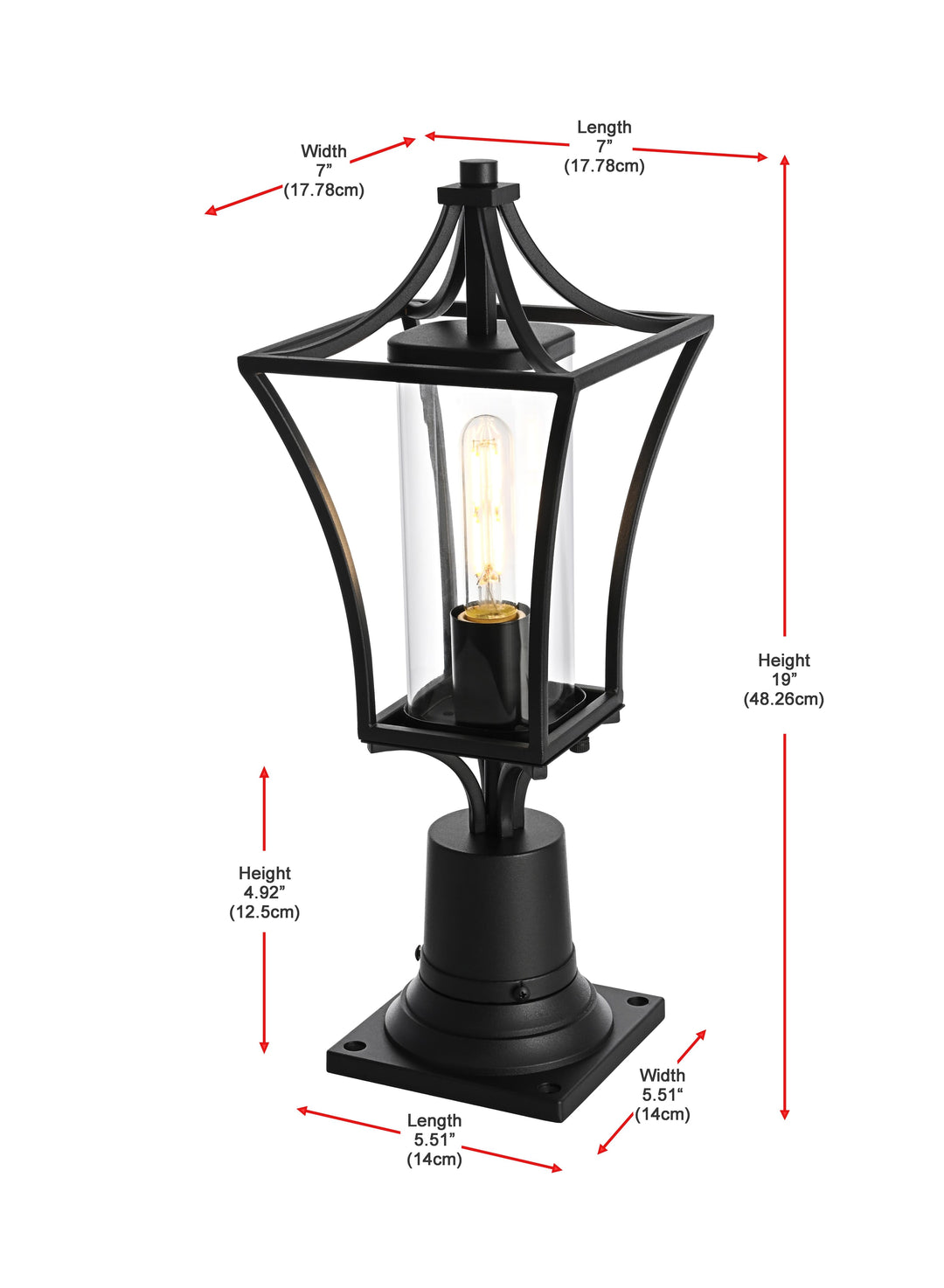 Belgrade Outdoor Post Light by Elegant - view 7