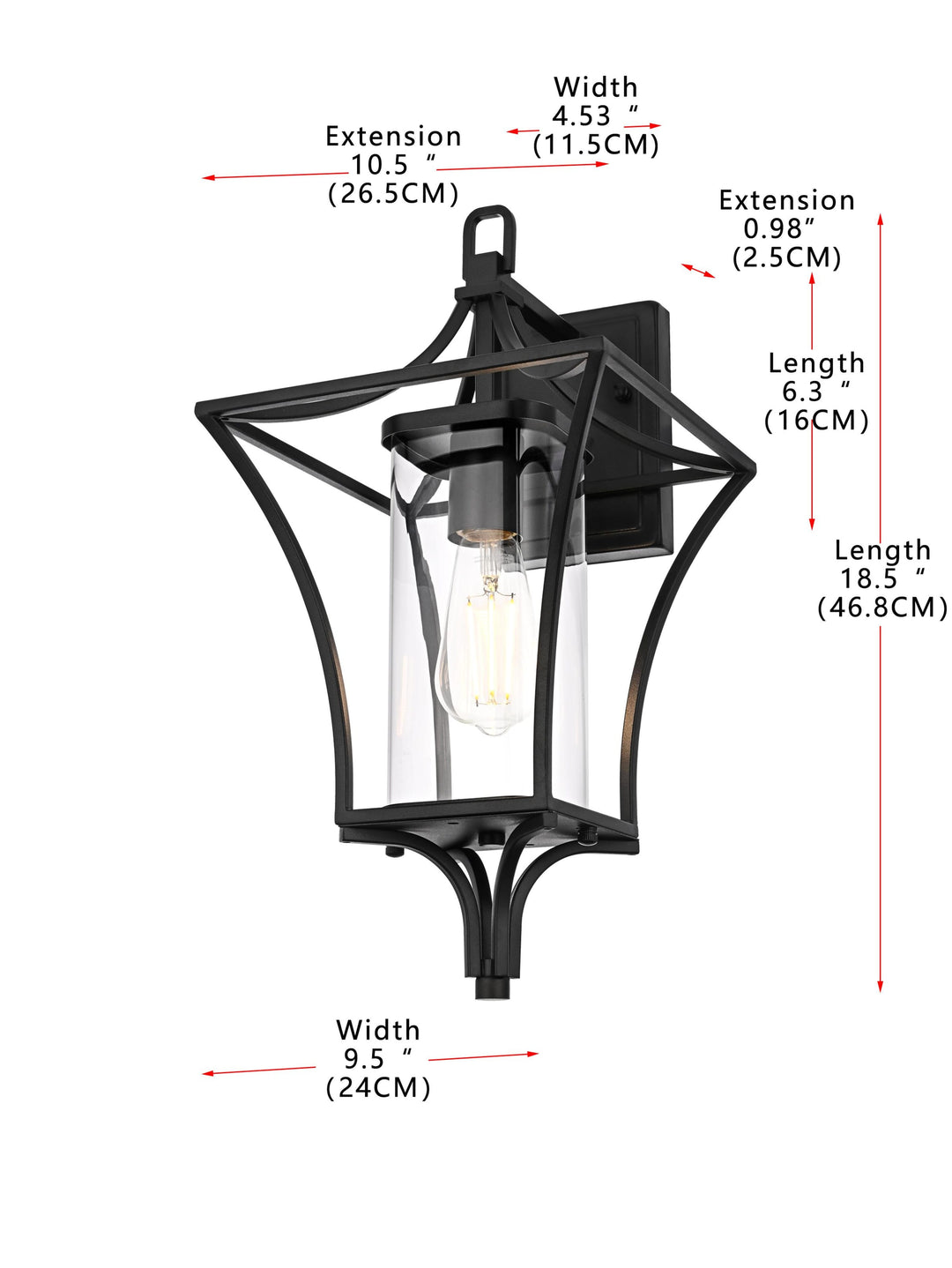 Belgrade Outdoor Wall Light by Elegant - view 17