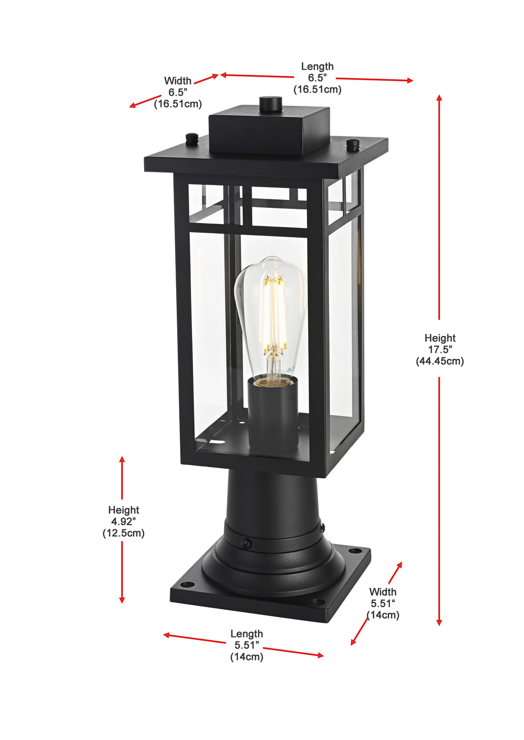 Mercer Outdoor Post Light by Elegant - view 7