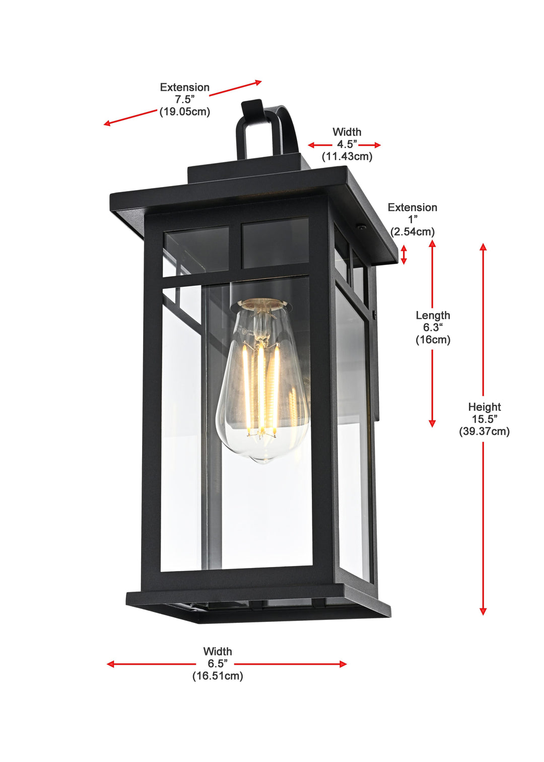 Mercer Outdoor Wall Light by Elegant - view 8