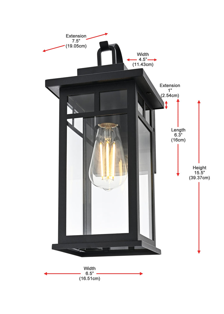 Mercer Outdoor Wall Light by Elegant - view 8