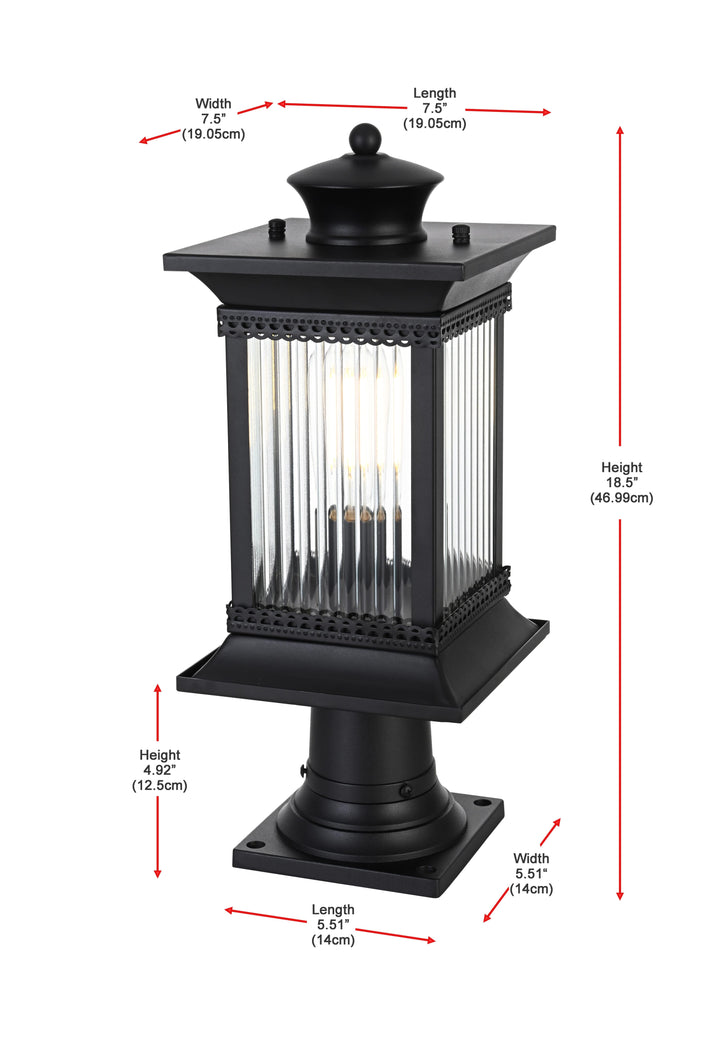 Collins Outdoor Post Light by Elegant - view 7