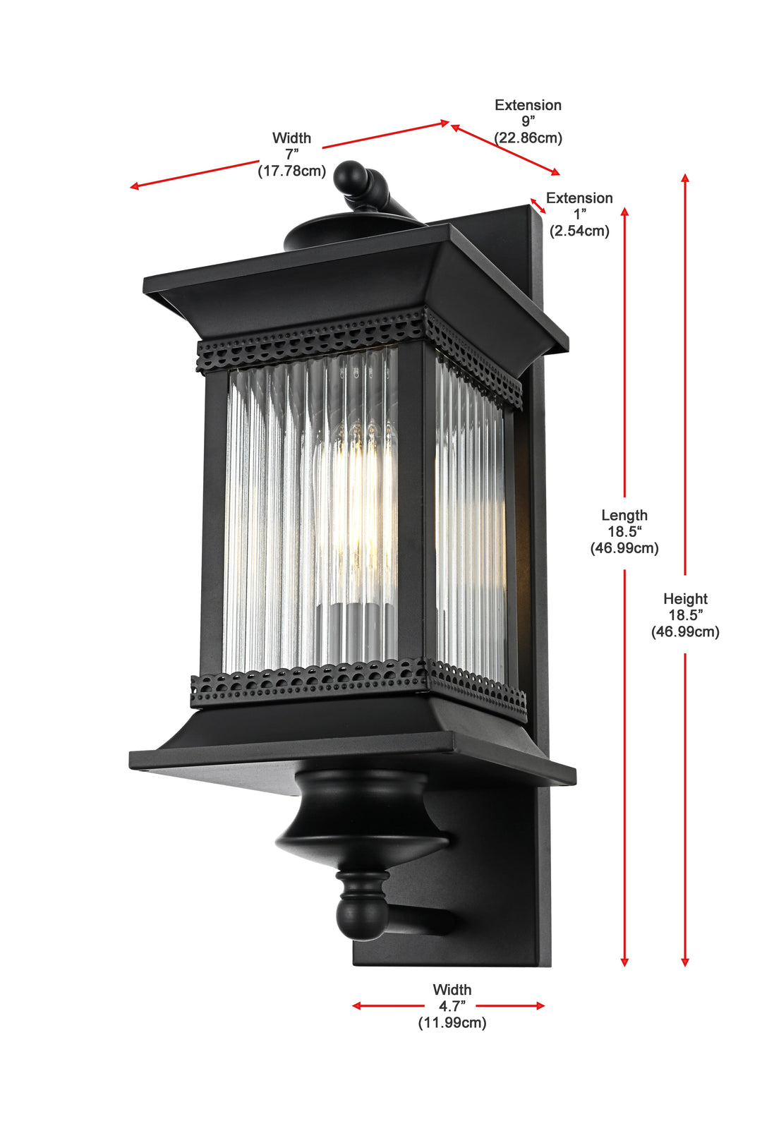Collins Outdoor Wall Light by Elegant - view 8