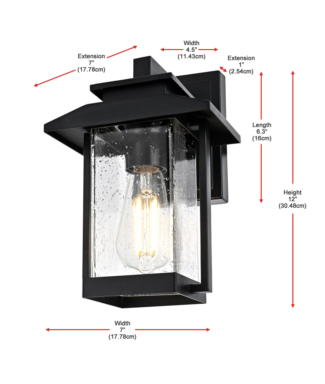 Tioga Outdoor Wall Light by Elegant - view 8