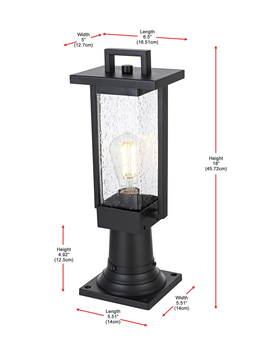 Tilton Outdoor Post Light by Elegant - view 7