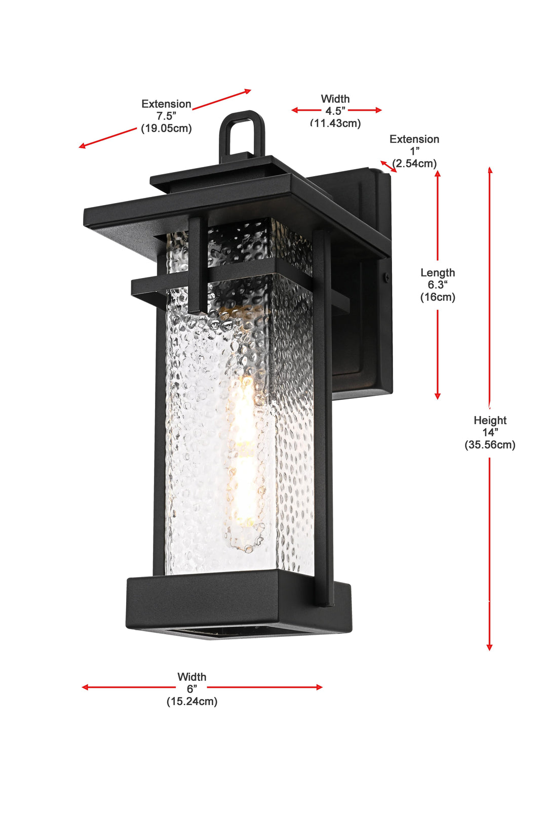 Cambria Outdoor Wall Light by Elegant - view 8