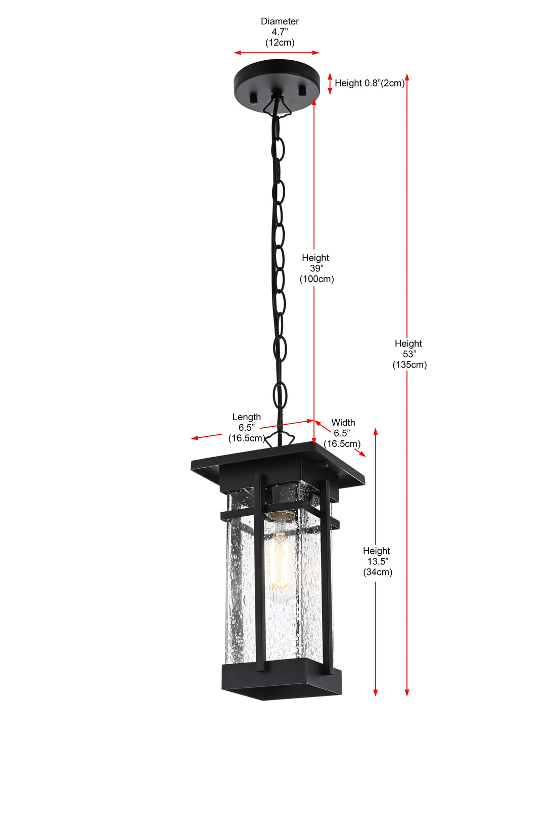 Livingston Outdoor Pendant by Elegant - view 9