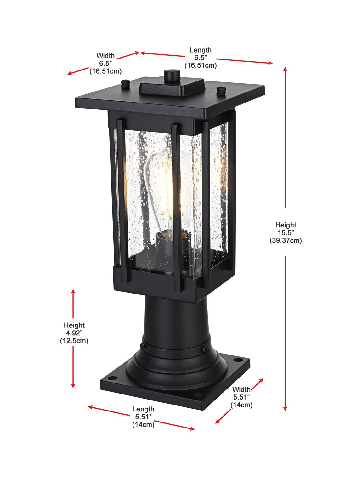 Melvale Outdoor Post Light by Elegant - view 7