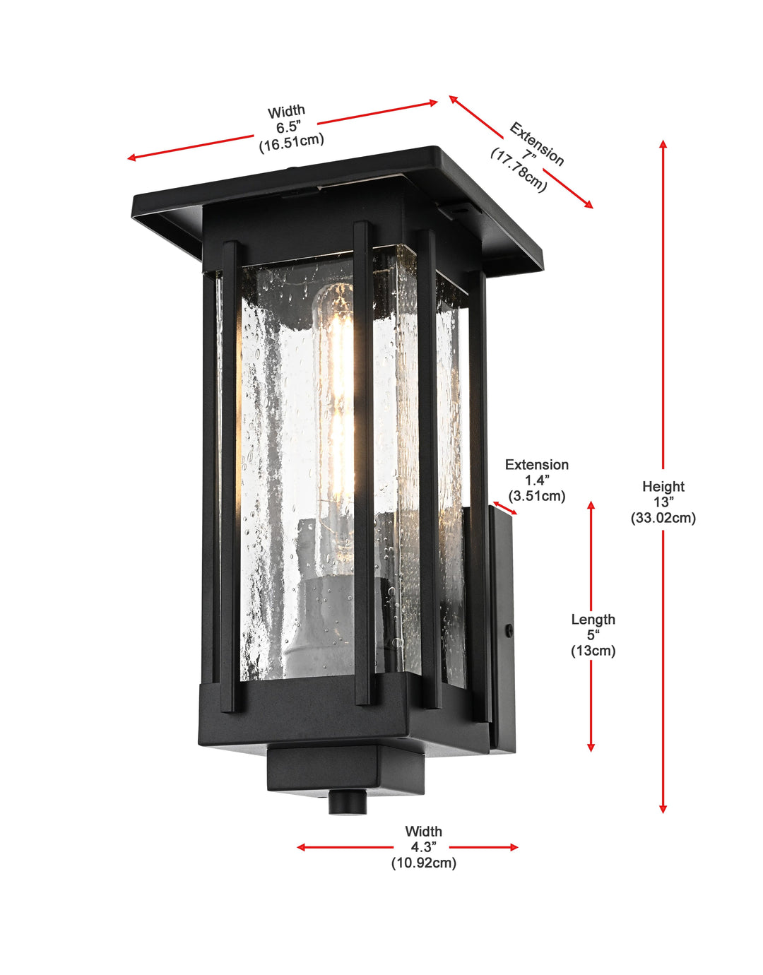 Melvale Outdoor Wall Light by Elegant - view 8