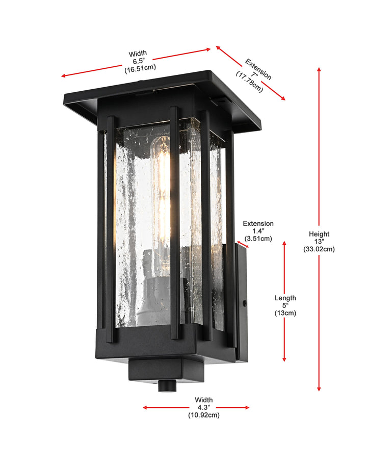 Melvale Outdoor Wall Light by Elegant - view 8