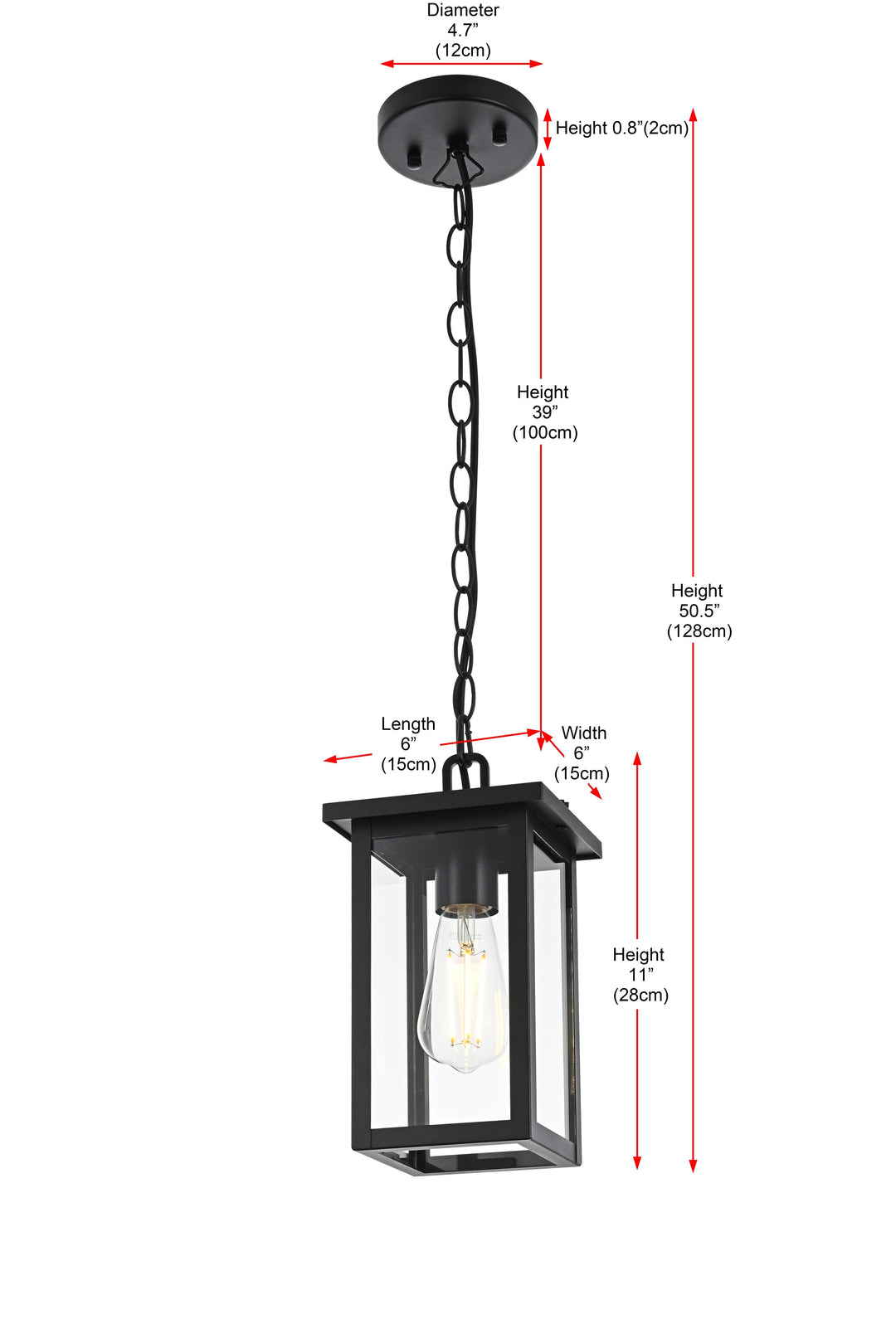 Venango Outdoor Pendant by Elegant - view 9