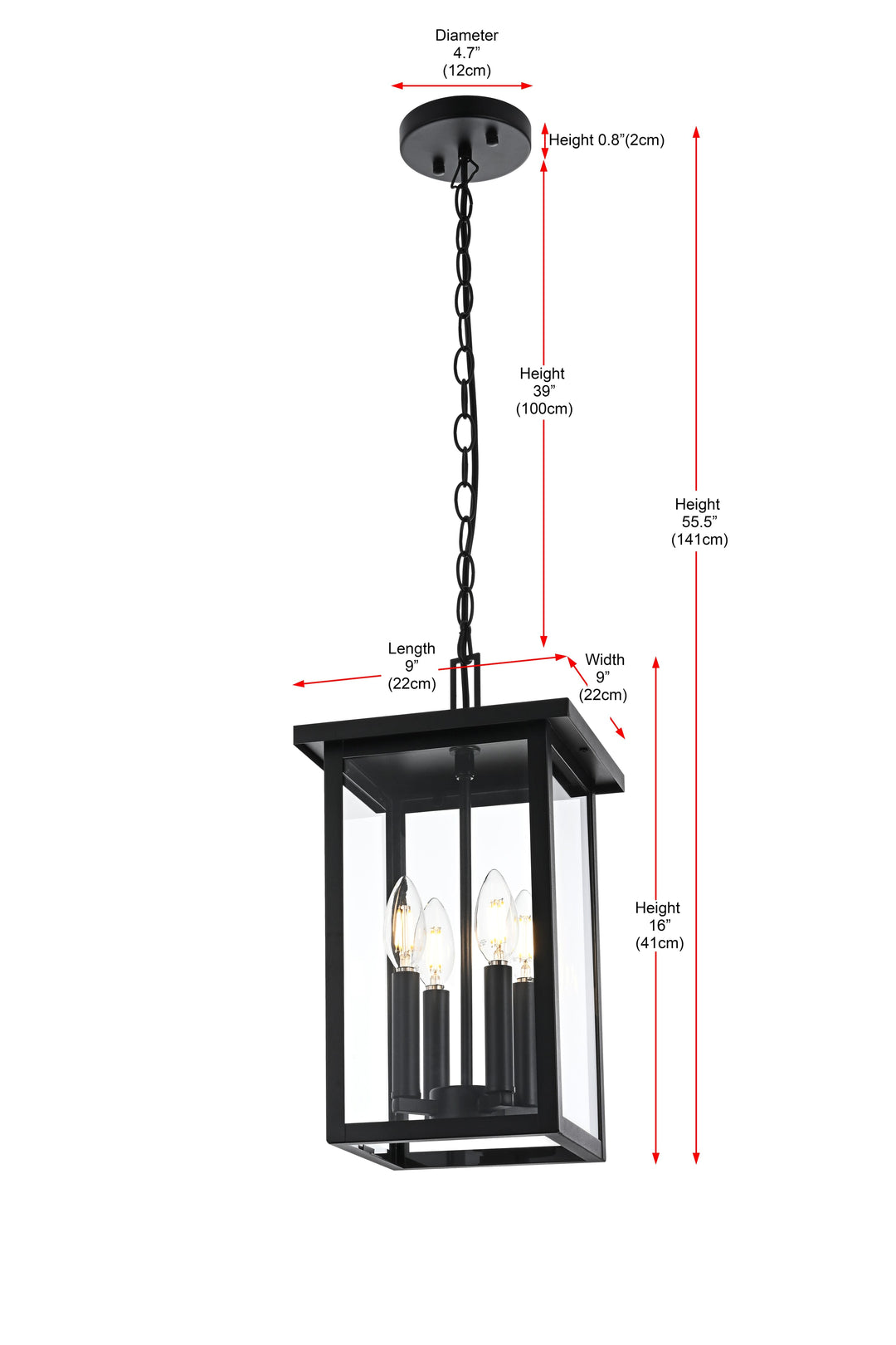 Venango Outdoor Pendant by Elegant - view 27