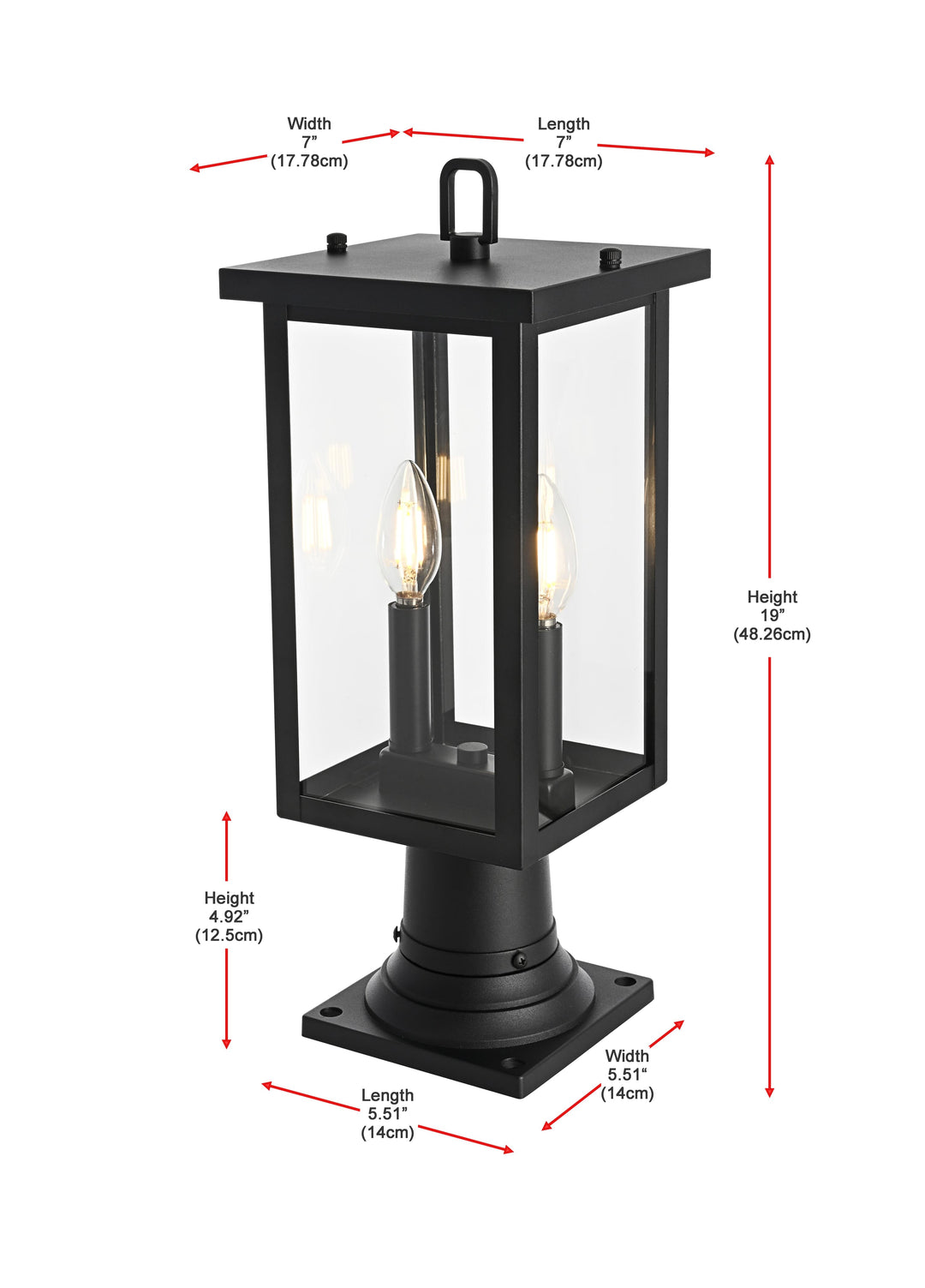 Venango Outdoor Post Light by Elegant - view 14