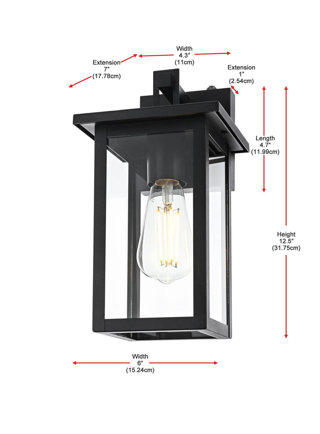 Venango Outdoor Wall Light by Elegant - view 8