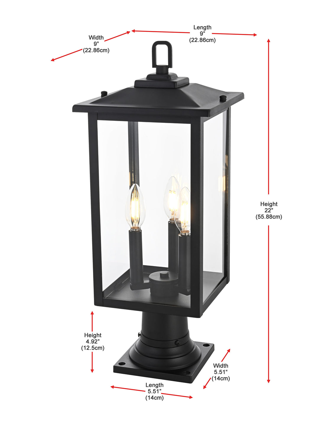 Carlisle Outdoor Post Light by Elegant - view 7