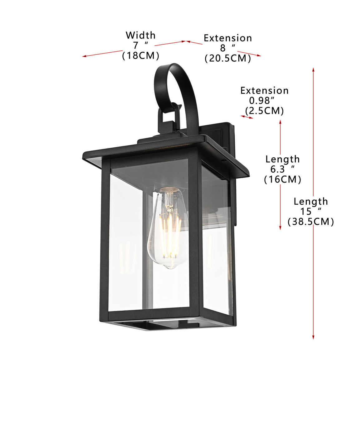 Carlisle Outdoor Wall Light by Elegant - view 8
