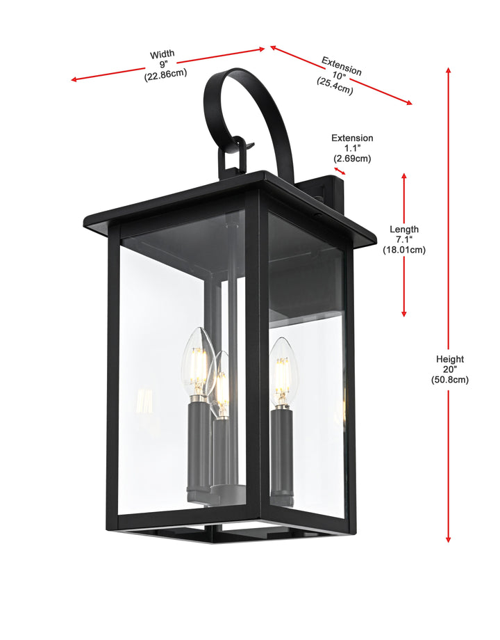 Carlisle Outdoor Wall Light by Elegant - view 16