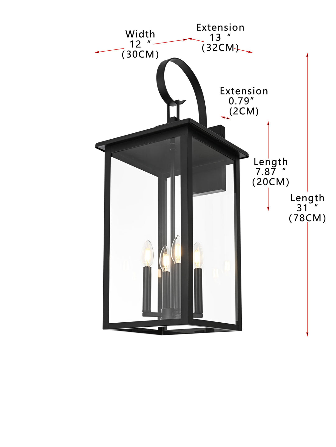 Carlisle Outdoor Wall Light by Elegant - view 24