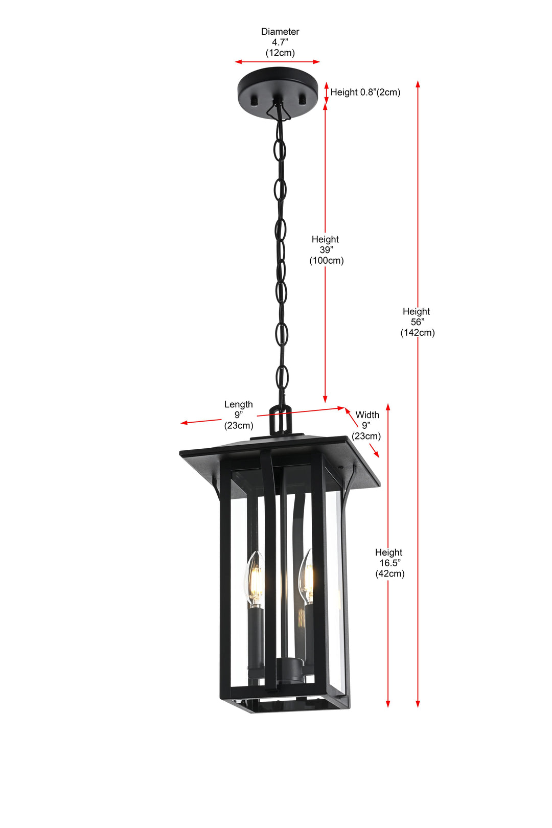 Thayer Outdoor Pendant by Elegant - view 9