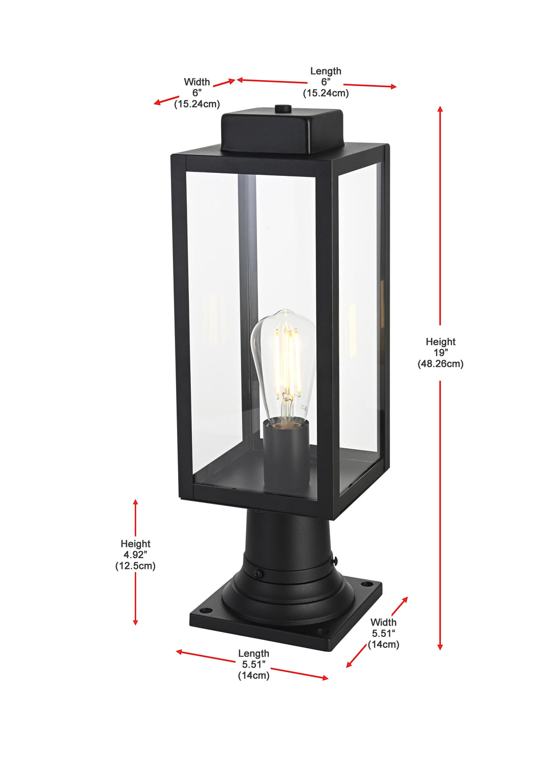 Hilton Outdoor Post Light by Elegant - view 7