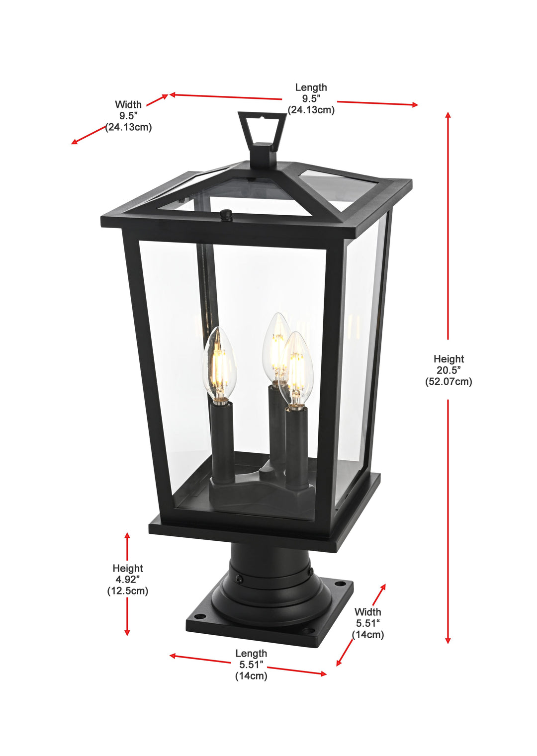 Cayman Outdoor Post Light by Elegant - view 14