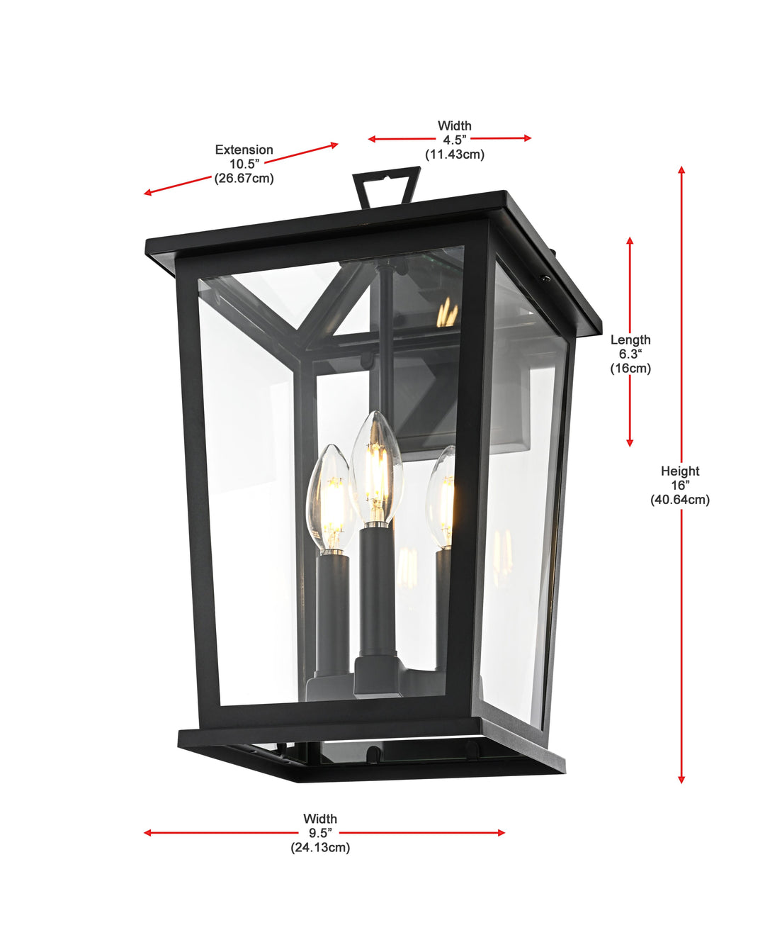 Cayman Outdoor Wall Light by Elegant - view 16