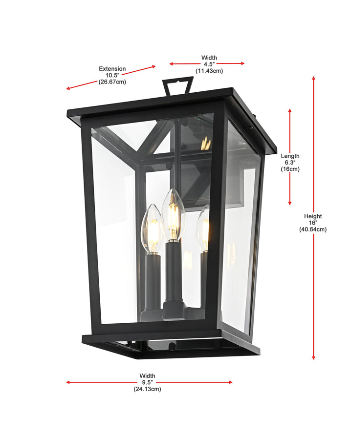 Cayman Outdoor Wall Light by Elegant - view 16