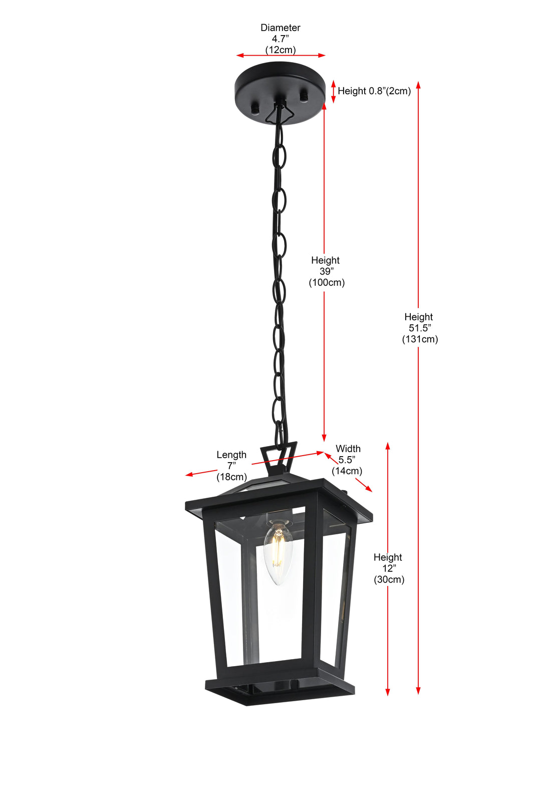 Berks Outdoor Pendant by Elegant - view 9