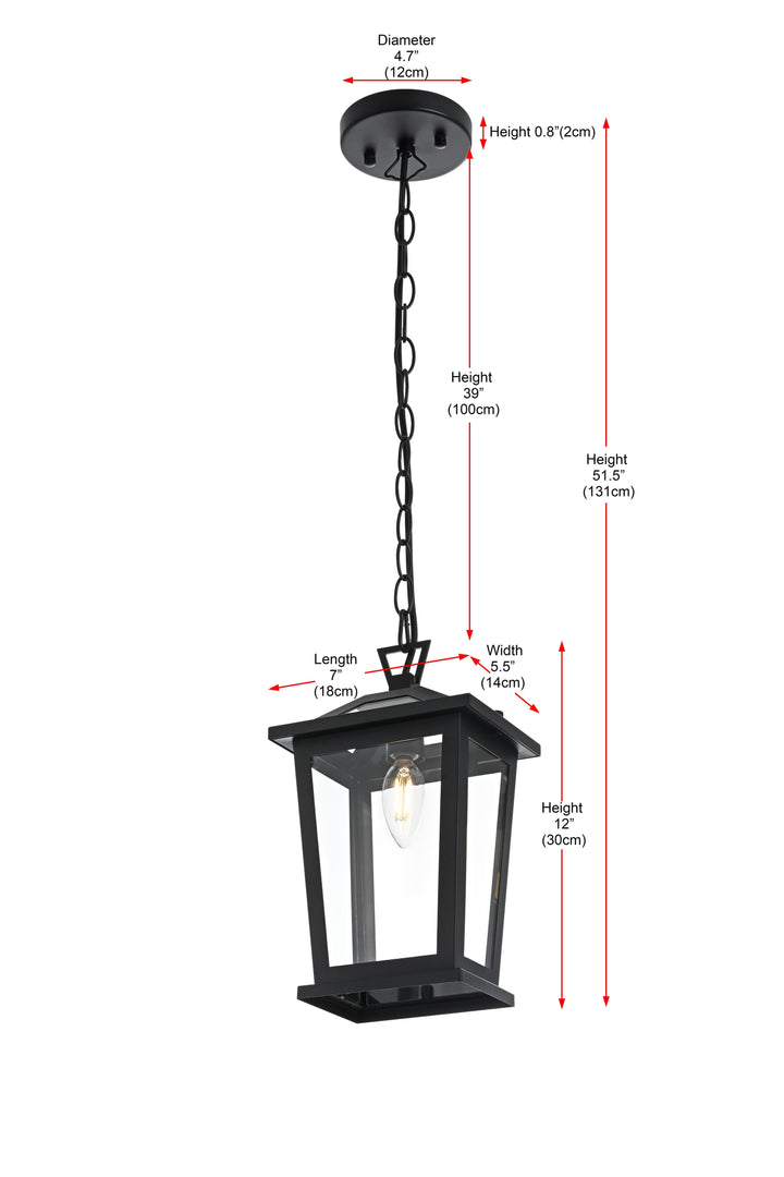 Berks Outdoor Pendant by Elegant - view 9