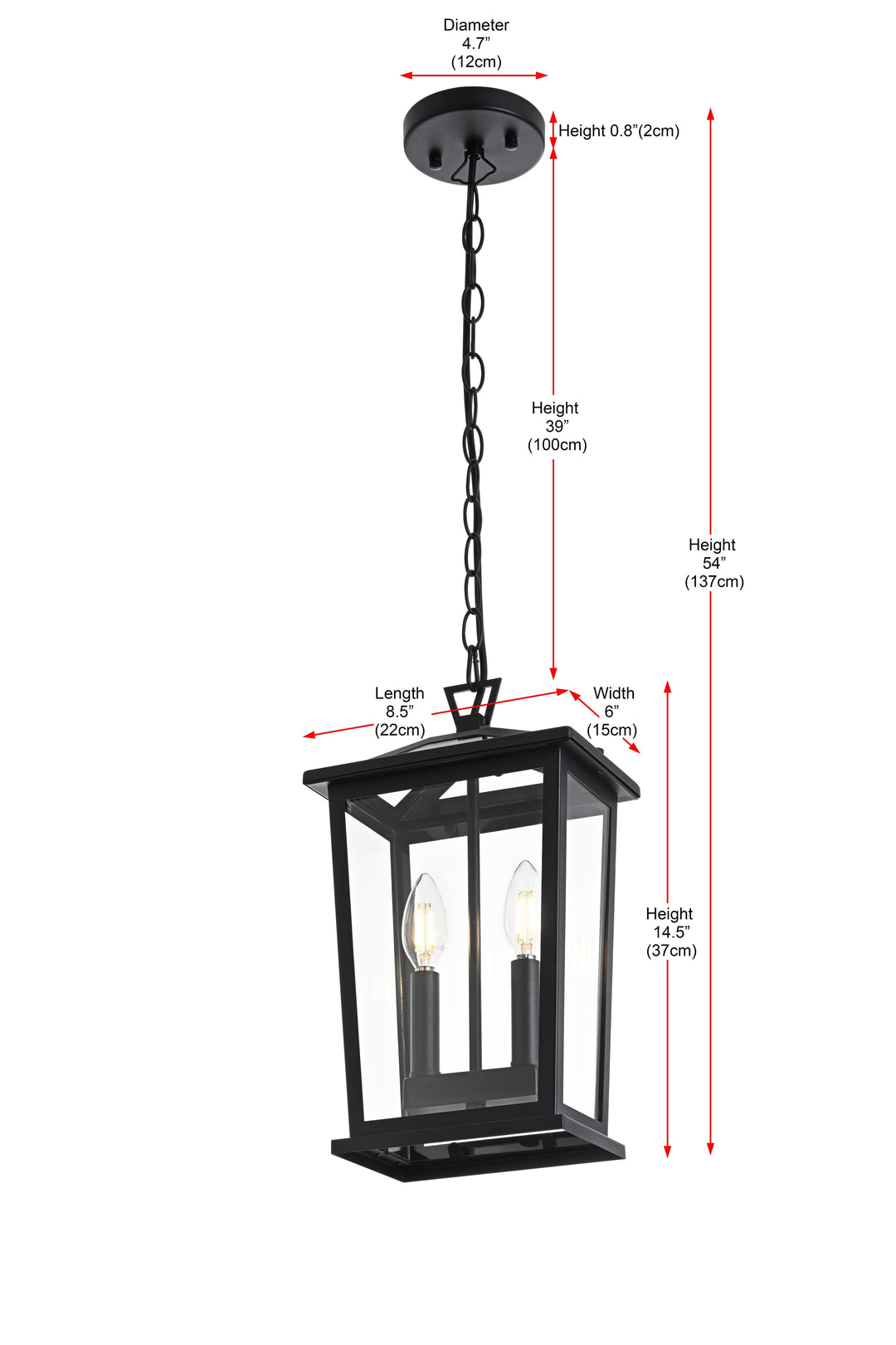 Berks Outdoor Pendant by Elegant - view 18
