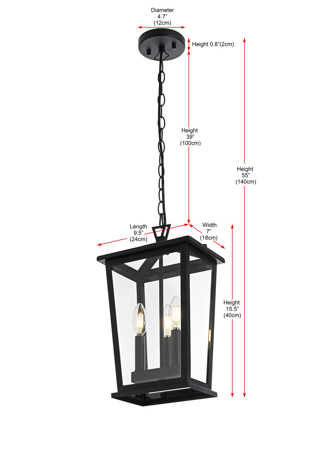 Berks Outdoor Pendant by Elegant - view 27