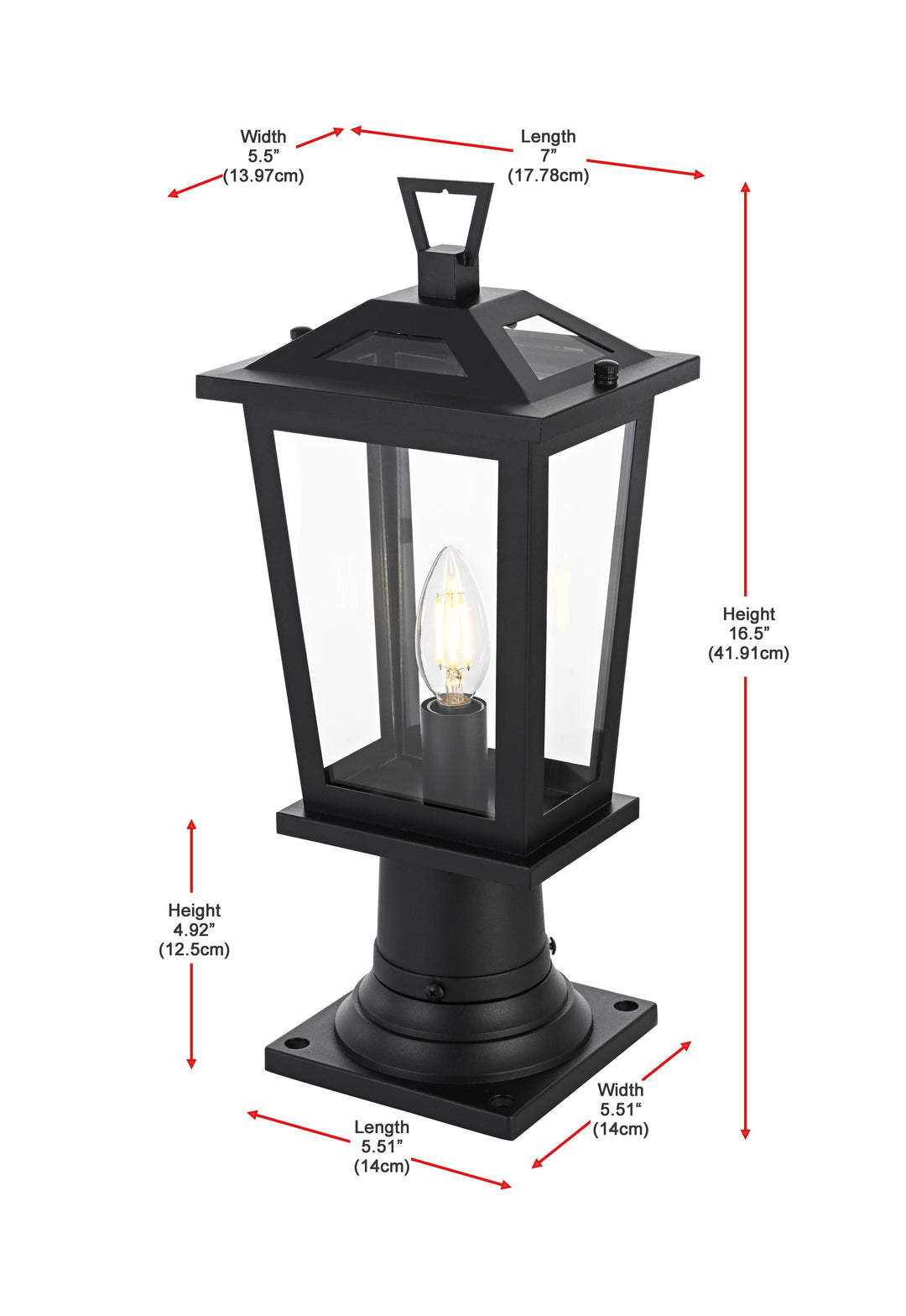 Berks Outdoor Post Light by Elegant - view 7