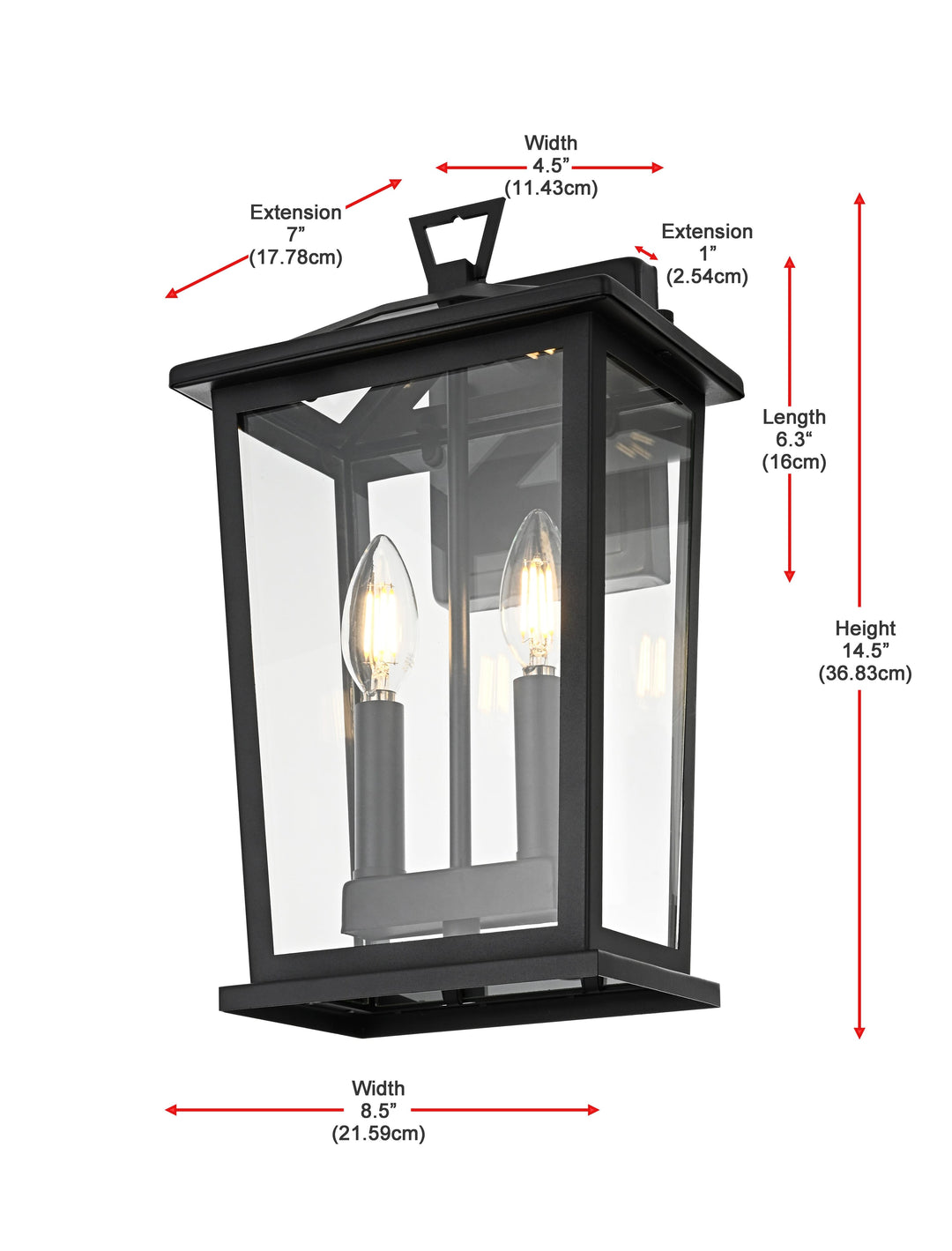 Berks Outdoor Wall Light by Elegant - view 16