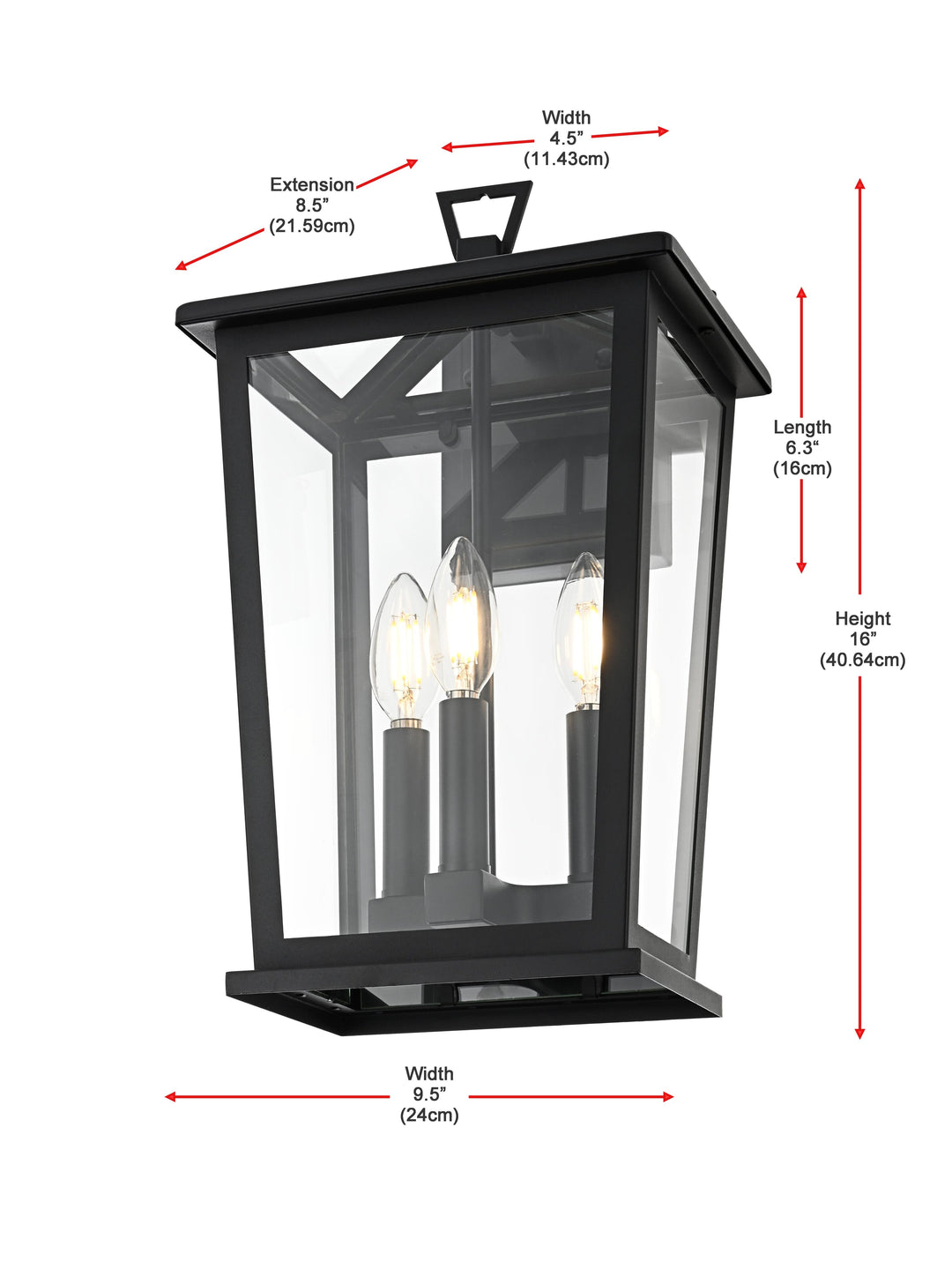 Berks Outdoor Wall Light by Elegant - view 24