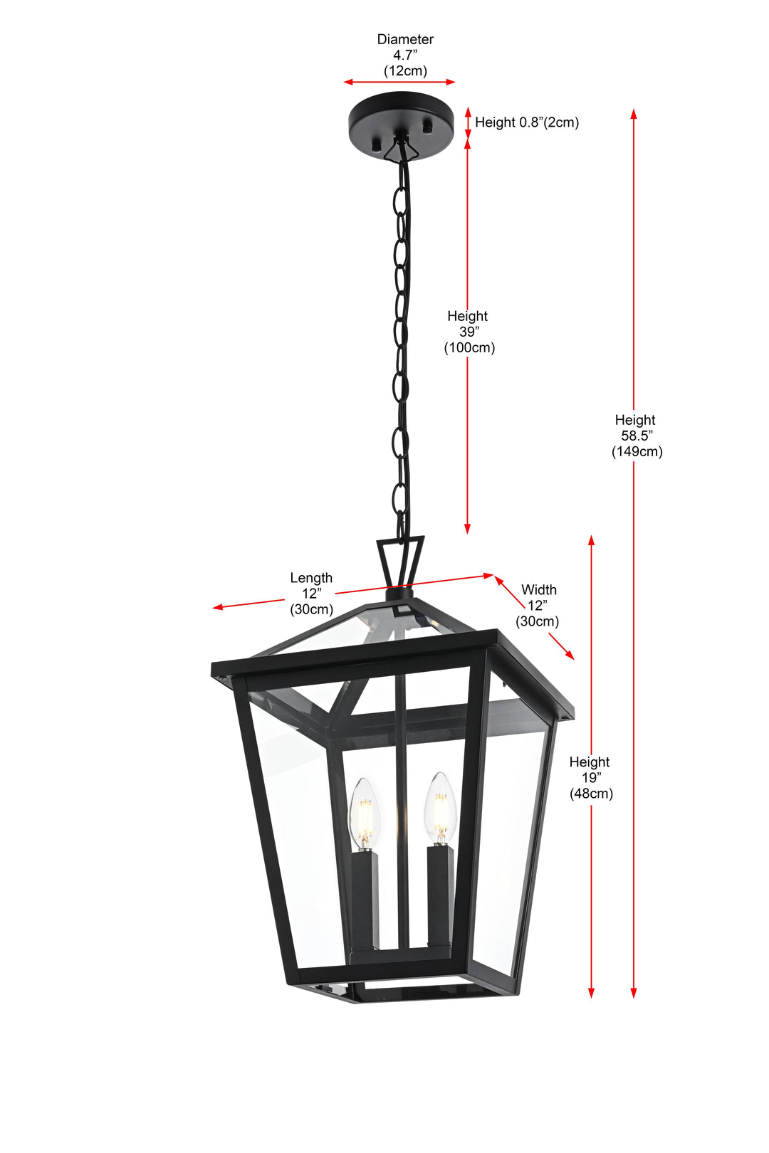 Frankford Outdoor Pendant by Elegant - view 18