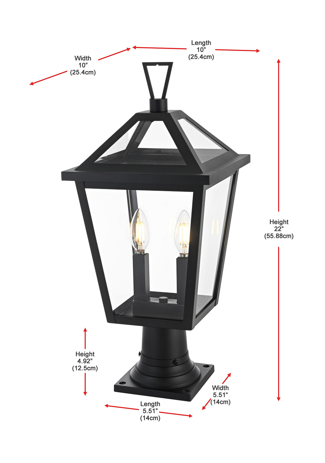 Frankford Outdoor Post Light by Elegant - view 7