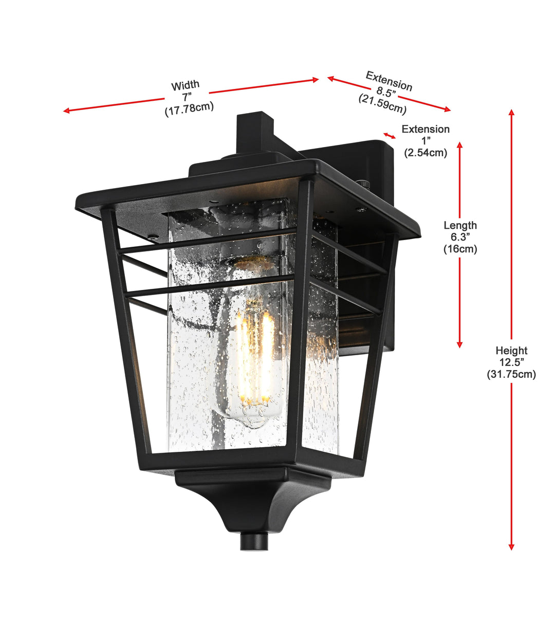 Croskey Outdoor Wall Light by Elegant - view 8