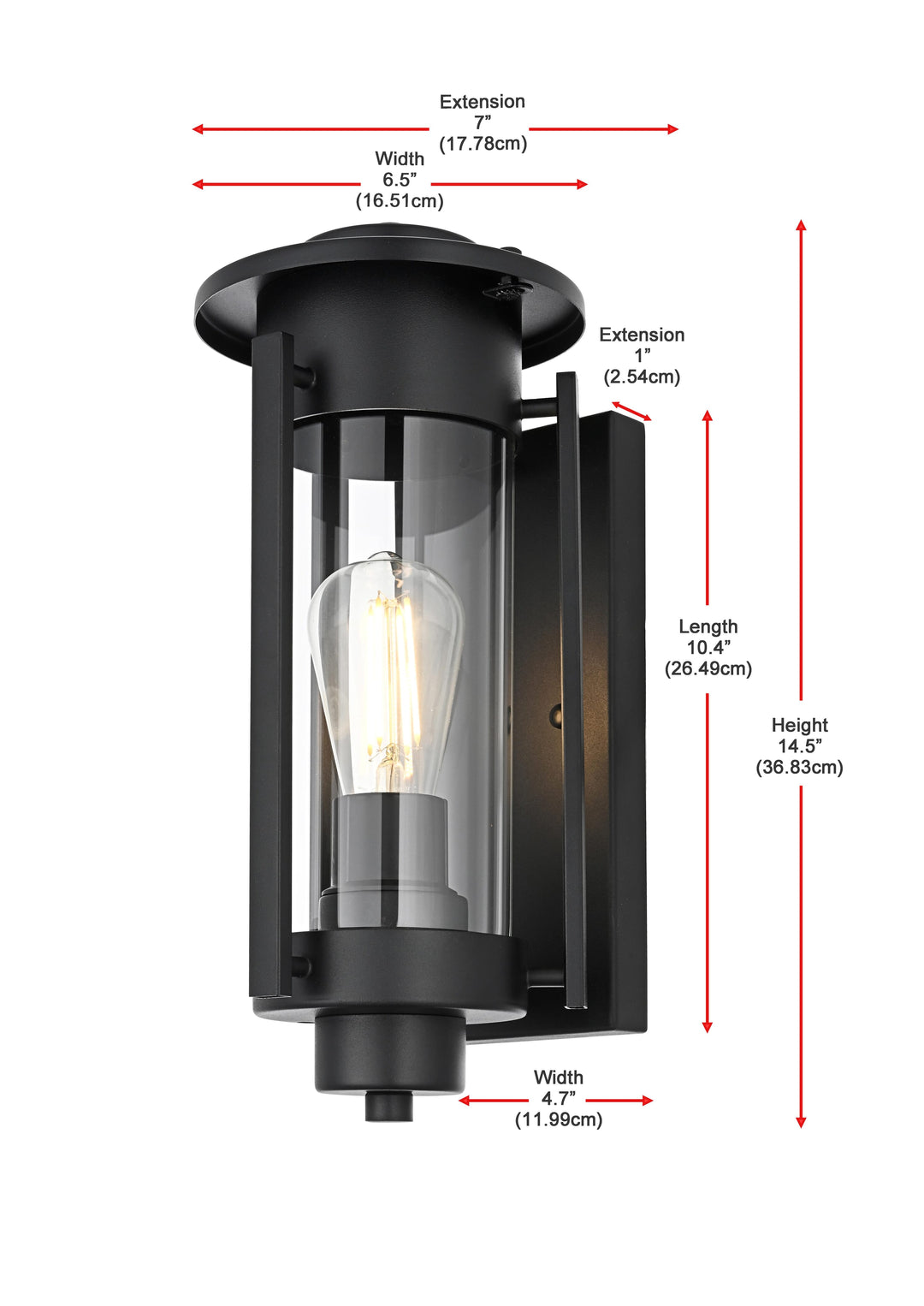 Bucknell Outdoor Wall Light by Elegant - view 8