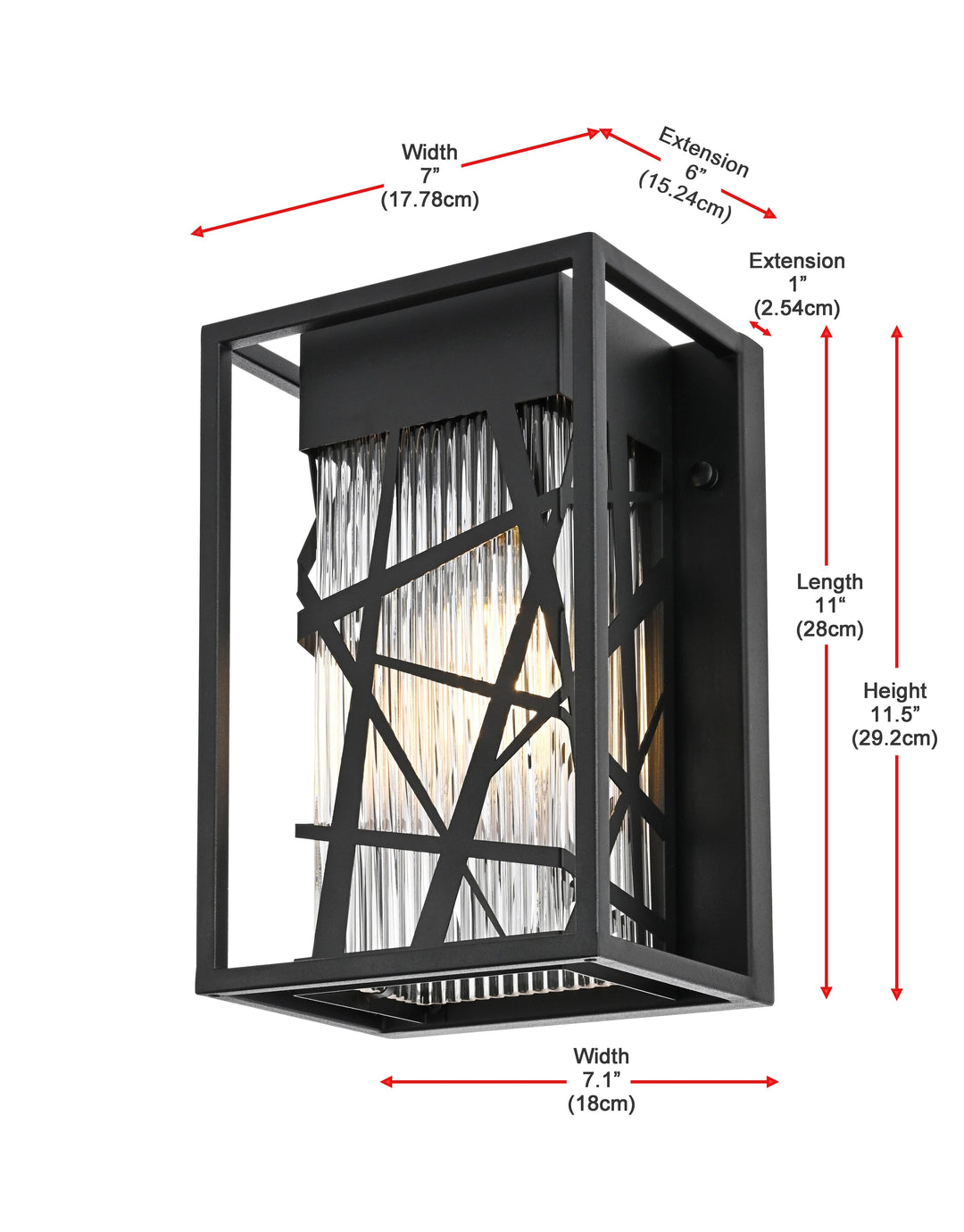 Eyre Outdoor Wall Light by Elegant - view 8