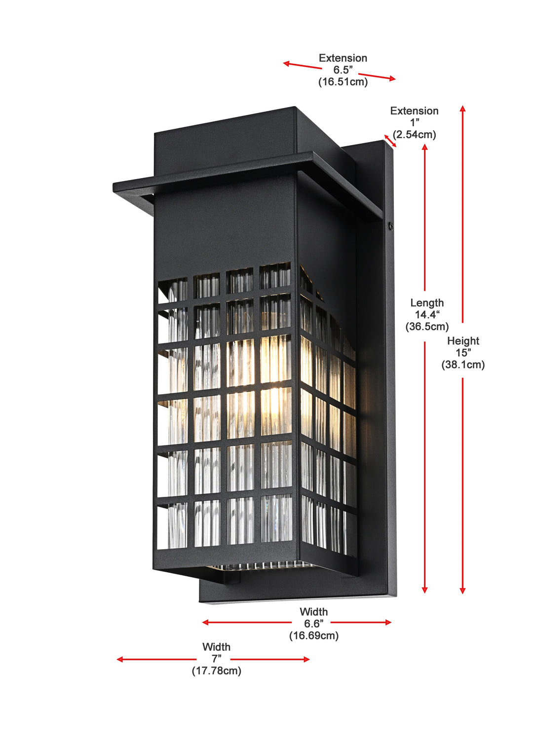 Palmer Outdoor Wall Light by Elegant - view 16