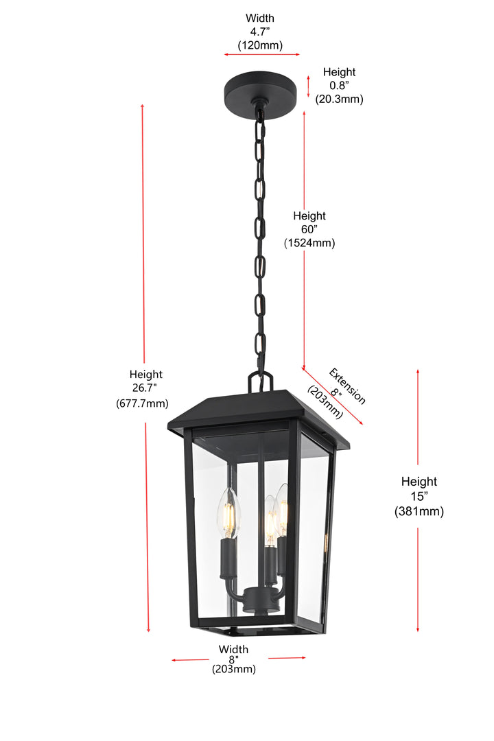 Riggs Outdoor Pendant by Elegant - view 9