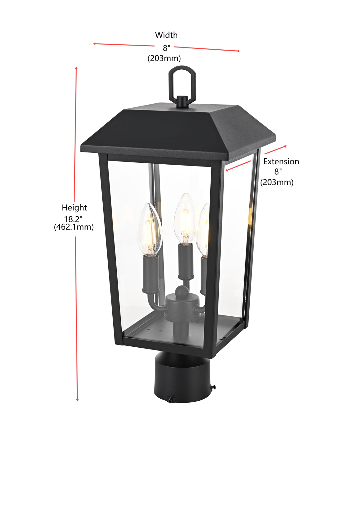 Riggs Outdoor Post Light by Elegant - view 7