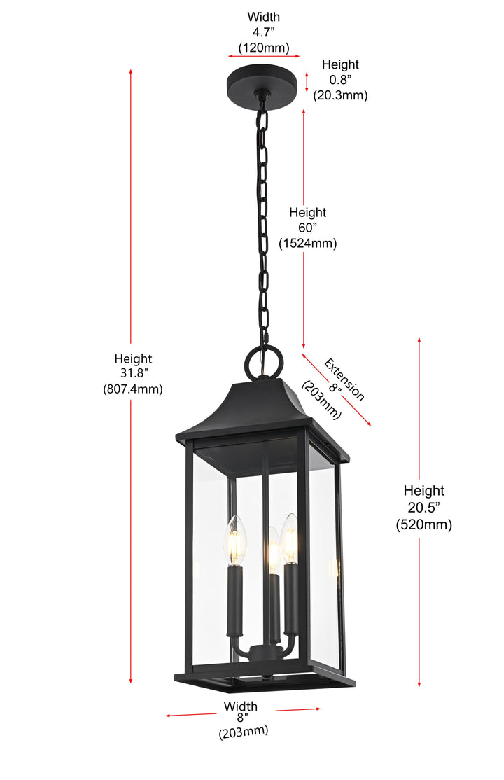 Shepard Outdoor Pendant by Elegant - view 9
