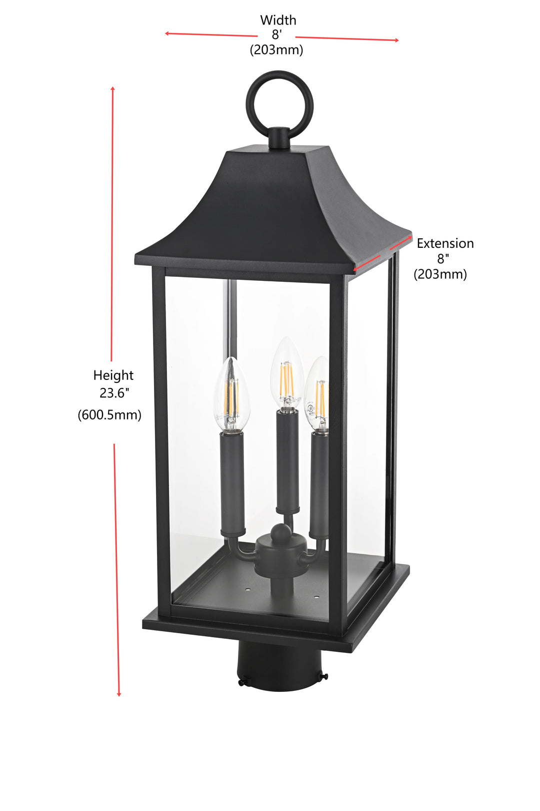 Shepard Outdoor Post Light by Elegant - view 7