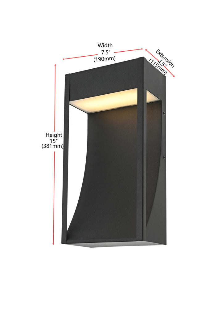 Adriel Outdoor Wall Light by Elegant - view 8